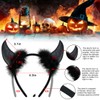 Leuceiy Devil Horns Devil Horns Headband Devil Horns Men Red