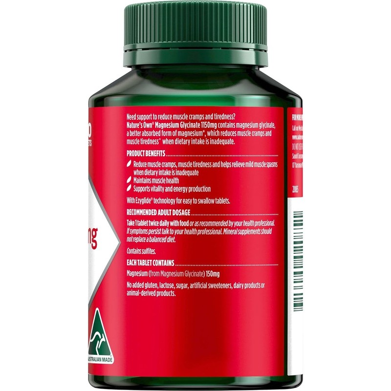 Nature's Own Magnesium Glycinate 1150mg 120 Tablets