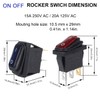DMWD 3Pcs Waterproof 110V 120V AC Rocker Switch with Red