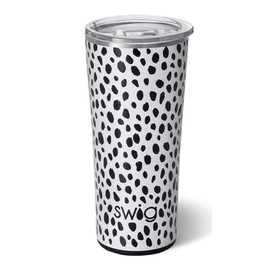 Swig Life 22oz Triple Insulated Stainless Steel Skinny Tumbler with Lid, Dishwasher Safe, Double Wall, and Vacuum Sealed Travel Coffee Tumbler (Spot On)