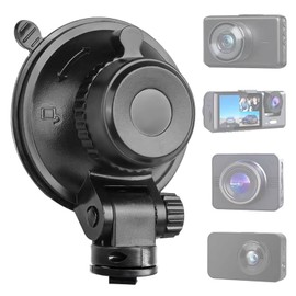 S503 Supporto a ventosa per telecamera per auto con 3 connettori girevoli a 360 gradi per Rove Nexar Z-Edge Kingslim iiwey NIUTA e altre telecamere per auto