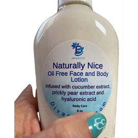 Diva Stuff Naturally Nice Oil Free Facial and Body Lotion, Fragrance Free, Cruelty Free, Paraben Free, Aluminum Free