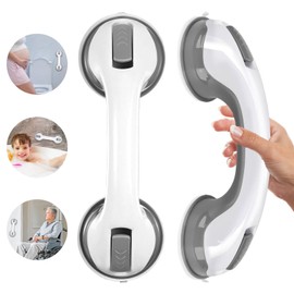 PIWOSGOL Pack of 2 Grab Bars for Seniors, Shower Handle, No Drilling, Mobile Grab Handle, Shower Handle with Suction Cup for Shower, Bathtub, Toilet, Bathroom, Grab Rail Shower Children Seniors (29.5