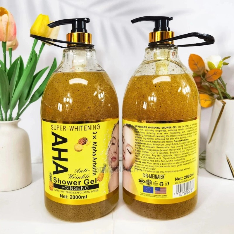 Dr Meinaier AHA Super Whitening Shower Gel Skin Exfoliating Body