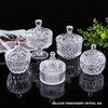 Alunsito Candy Jar With Lid 1 Piece Set, Carved Glass