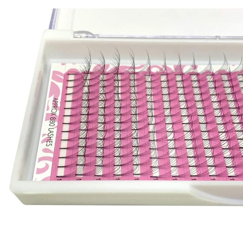 Dermastil 5D Premade Handmade Volume Eyelashes, C Curl, Thickness 0.05