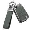YO&YOYE Compatible with Volkswagen Key Fob Cover with Keychain Leather