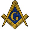 Masonic Logo Large Patch Embroidered Iron-On Freemason Emblem Square Compass