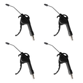 EXLECO 4 x Compressed Air Pistol Blow Gun Compressed Air 95 mm Blow Pipe Air Pressure Gun Compressor Air Gun with 1/4 Inch Connection Air Blow Gun Plastic Housing Blow Gun Max. 8 Bar Black