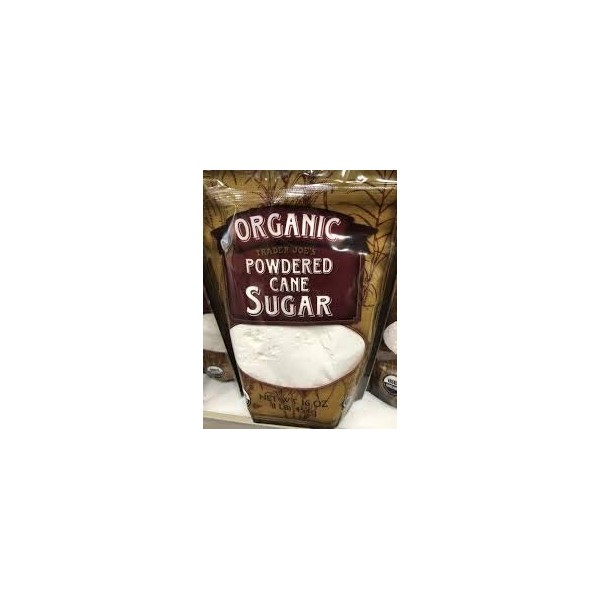 Trader Joe's Organic Powdered Cane Sugar 1-Lb (Pack of 2)