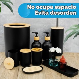 Juego de Accesorios de baño de 8 Piezas, Conjunto de baño con dispensador de jabón, Soporte para de Dientes, jabonera, de de Dientes, de Inodoro con