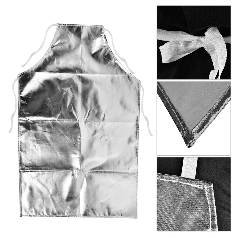 Tiiyee Heat Resistant Apron, 1000°C Fireproof Thermal Insulation Aluminum Foil