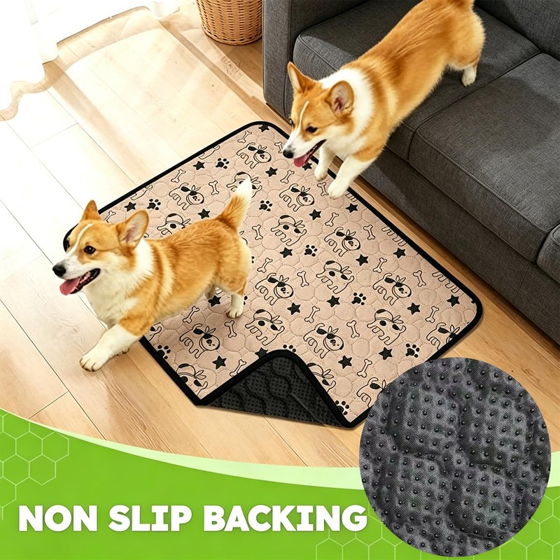 2 Pack Reusable Washable Pet Pee Pads, 18" x 24"