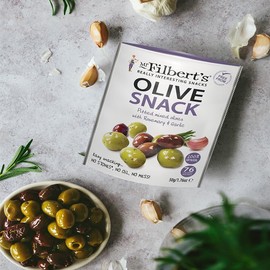 Mr Filbert's Green Kalamata Rosemary and Garlic Olives 8 x 65g