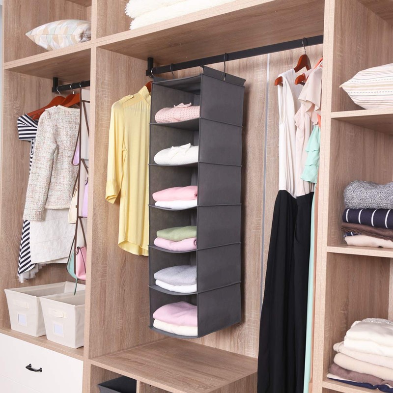 MAX Houser 6 Tier Shelf Hanging Closet Organizer, Closet Hanging