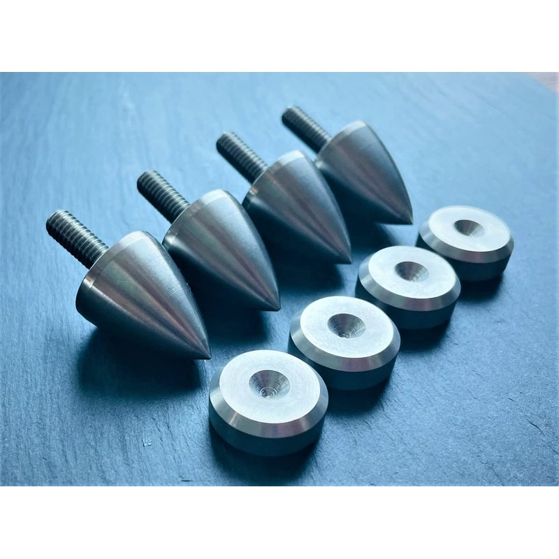 PrecisonGeek Speaker Spikes and Pads Set, M8 Spikes 20mm Diameter
