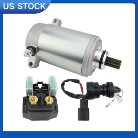 Yamaha Big Bear 400 Starter For Yamaha 2002-2008 With Ignition Switch & Solenoid Relay