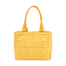 Soolla Studio Bag - World's Most Loved Art Supply & Pottery Tool Bag, Washable, Over 30 Pockets, 10 Premium Colors, Canvas Tote, Craft Organizer, Sewing, Knitting, Adults, (Sunset Mustard)