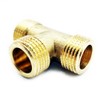 Brass T Shape Water Fuel Pipe Male Tee Adapter Connector