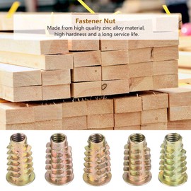 Regalos Día De La Madre Tuerca roscada hexagonal, aleación de cinc M6 Interior Tuercas hexagonales de inserción para conector de perno para muebles de madera(M6*20)