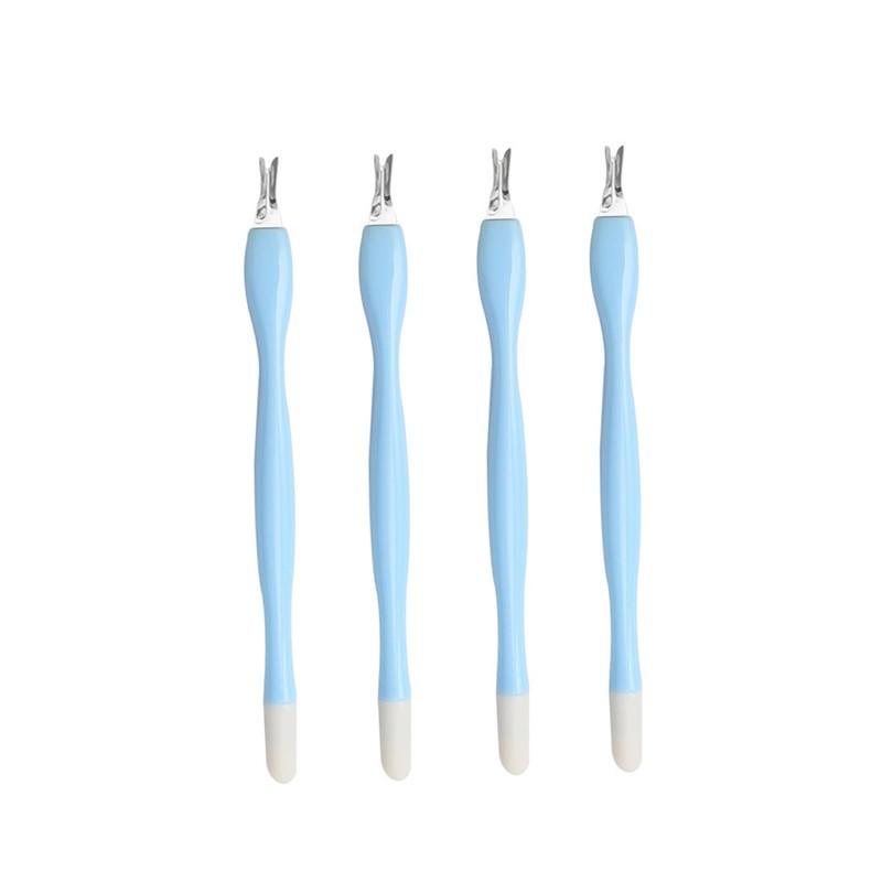 4 Pcs Cuticle Trimmer Pusher Remover, Rubber Tip Gentle on