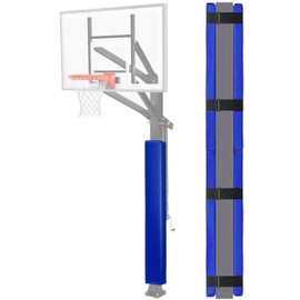 6FT Tall Basketball Pole Pad, 6x6 Square Adjustable Height Basketball Hoop Pole Pad Blue