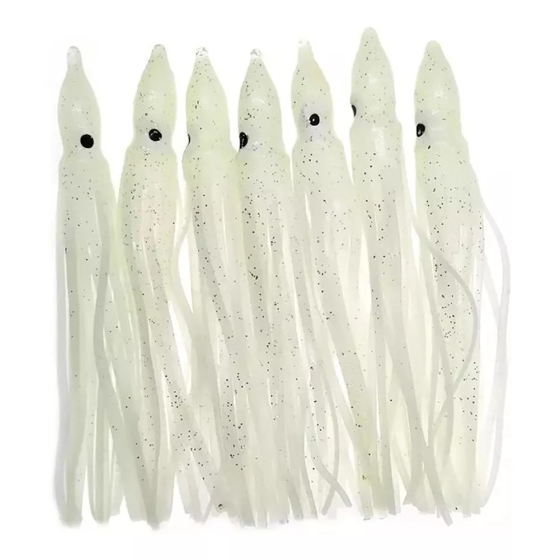 Marce MX 20pcs Señuelo Pulpo Tentaculos Pesca Fluorescente Movimiento