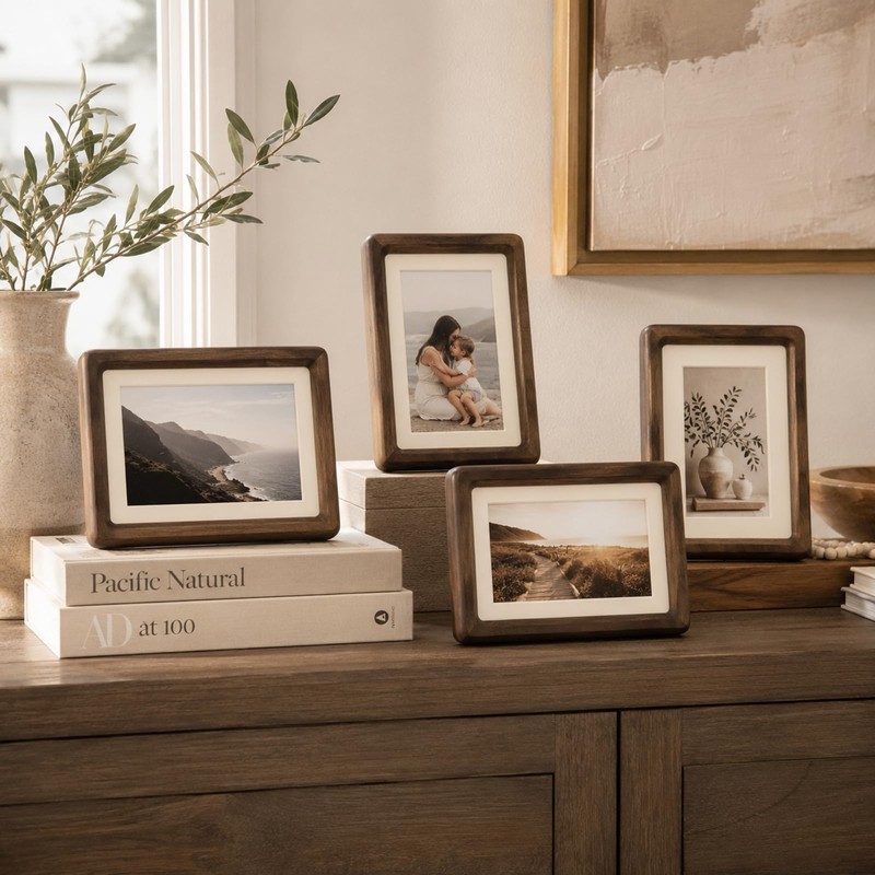 Natural American Black Walnut Wood Picture Frame, 2x3 Inch