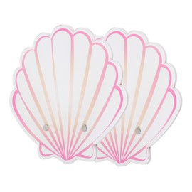 SAFIGLE 2pcs Acrylic False Eyelashes Glue Holder Pads Shell Shape Eyelash Extension Palette for Salon Eyelash Organizers