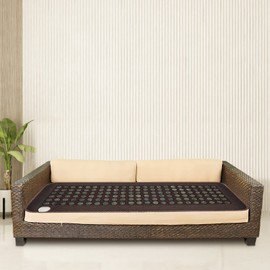 110V 100W Heating Pad, Far Infrared Heating Pad, Natural Jades Heating Pad, 68-158℉ Adjustable Temperature Range, Natural Jade Sofa Heating Cushion for Your Back, Shoulder, Digital Display