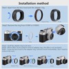 Square Metal Lens Hood for Fuji X100VI Camera Accessories Black