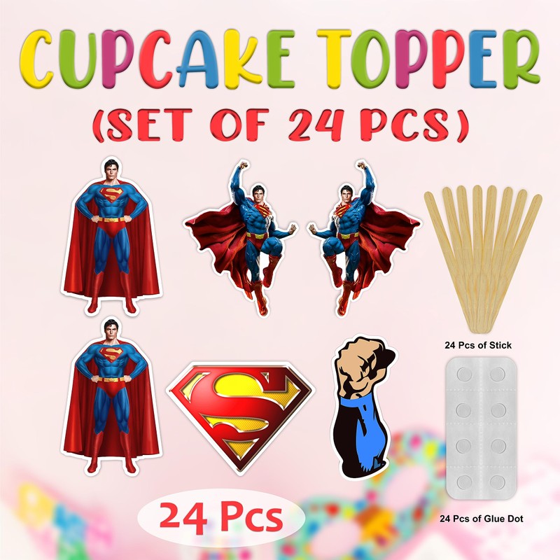 Seyal® Suprman Cupcake Topper
