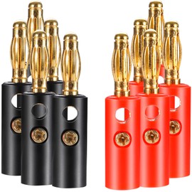 Greluma 40 x 4 mm Speaker Banana Plugs, Stackable Connectors for Speaker Cables