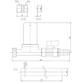 LIXIL INAX CWA-234 Accessories for Shower Toilet Water Pressure Determination Jig for Fluid Pressure with Water Pressure Gauge