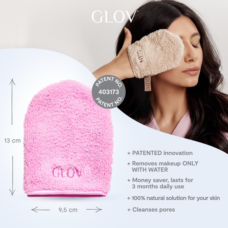 GLOV Abschminktücher Waschbar Gesichtshandtücher Waschlappen Microfaser Reinigungstücher Gesicht Mikrofaser Handschuh