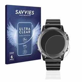 Savvies 6 Pack Screen Protector compatible with Garmin fenix 3/3 HR Protection Film Clear