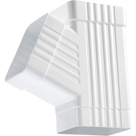 VYH Downspout Gutter for Y Connector 3X4,Square Downspout Diverter White Rain Gutter Downspout Accessory Stainless Steel Gutter Y Connector Rainwater Drainage (Fits 3 X 4 inches)
