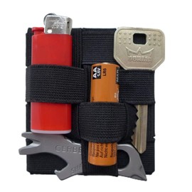 NEEVIRID Square Grid Pocket Organizer for EDC USB Flashdrive Keys Organizers Carry in Pocket Kit Keep Small Objects Organized and Accessible (7X8 CM) Black