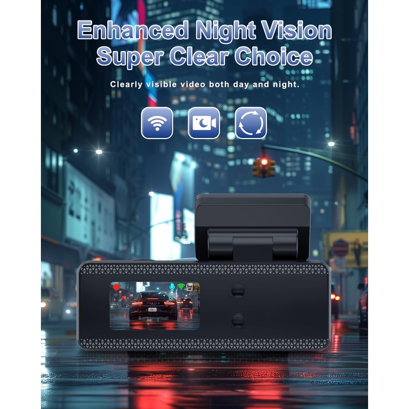 Dynacam DYNACAM Dash Cam Front and Rear 4K+1080P, Dash Cam