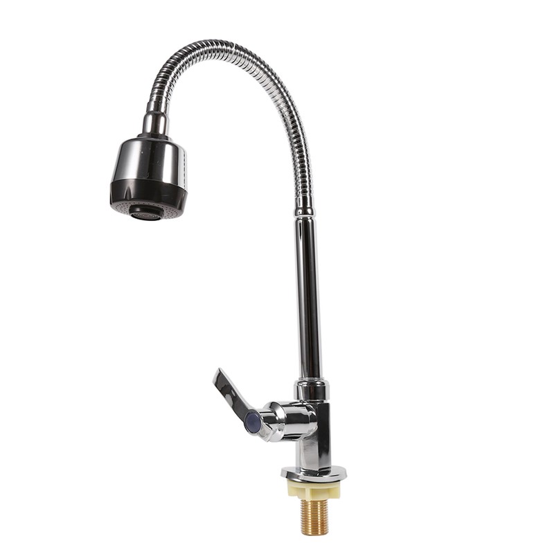 Zinc Alloy Swivel Spout Single Handle Sink Kitchen Faucet Pull