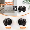Gobrico 2 Pack Oval Oil Rubbed Bronze Door Knobs, Privacy