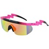 FLAWLESS EYEWEAR Semi Rimless Goggle Style Retro Rainbow Mirrored Lens