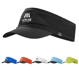 Joscoal Visor Cap Unisex Ultralight Running Visor Sports Sun Visor Elastic Women Men Sun Hat Baseball Hat Sun Visor Cap for Golf Tennis Running Cross Country, black