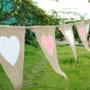 Bunting Jute Bunting Wedding, Pack of 4 Bunting Outdoor Weatherproof,