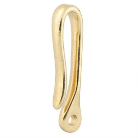 GTHER 60mm Brass Keychain U Hook Pocket Key Clip Chain Belt Wallet Clip Holder Car Keychain for Leather Craft, Golden