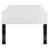 Modway Alyona Channel Tufted Performance Velvet Full/Queen Headboard in White