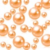 Luerbi 200 PCS Rose Gold Vase Fillers, Pearls Bead for Centerpieces Vases, 10/14/20 MM No Hole Beads, Fake Pearls for Wedding Birthday Anniversary Theme Party Table Centerpieces Decor