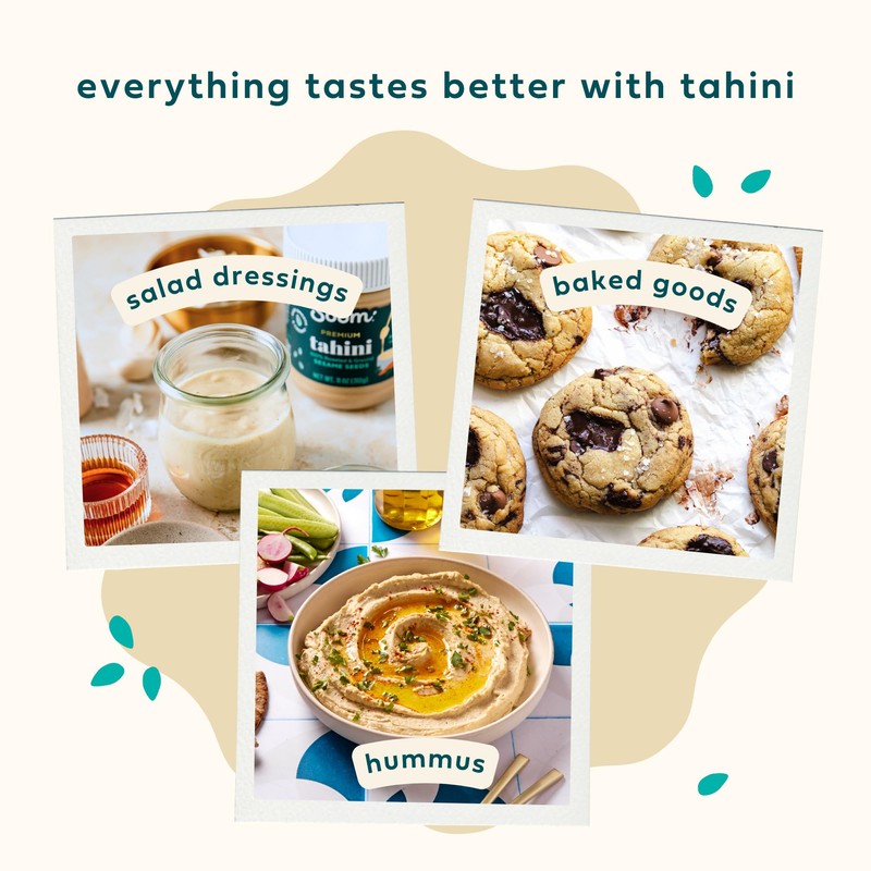 Soom Foods Premium Tahini 11oz (2 Pack) | Roasted &