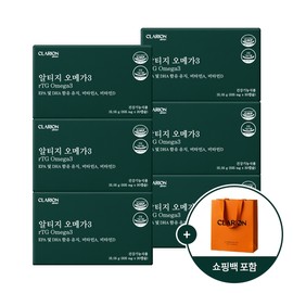 클라리온 rTG 알티지 오메가3 25.05g 30캡슐 6개 + 쇼핑백 / 클라리온 rTG 알티지 오메가3 25.05g 30캡슐 6개 + 쇼핑백