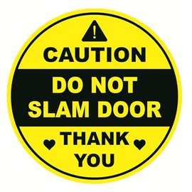 Caution Do Not slam Door Sticker,3inch 10pcs Yellow Do Not Slam Door Warning Sticker for Car